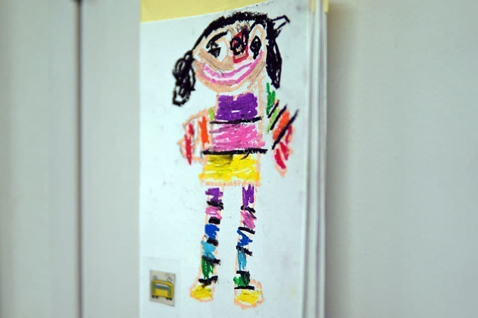 子供の絵自画像