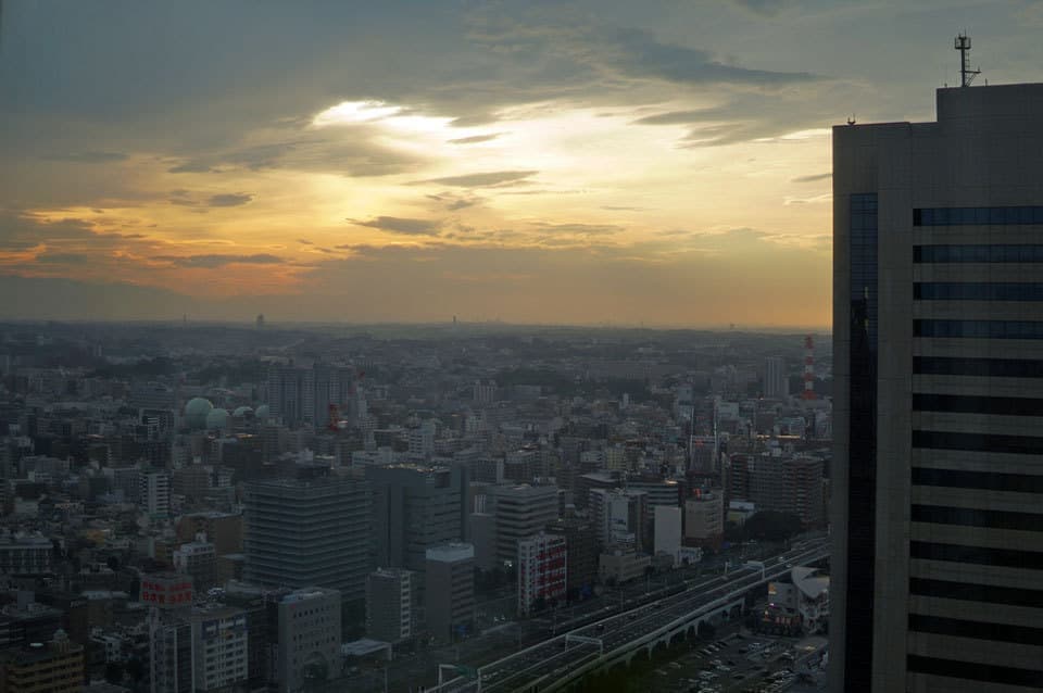 みなとみらいの夕日
