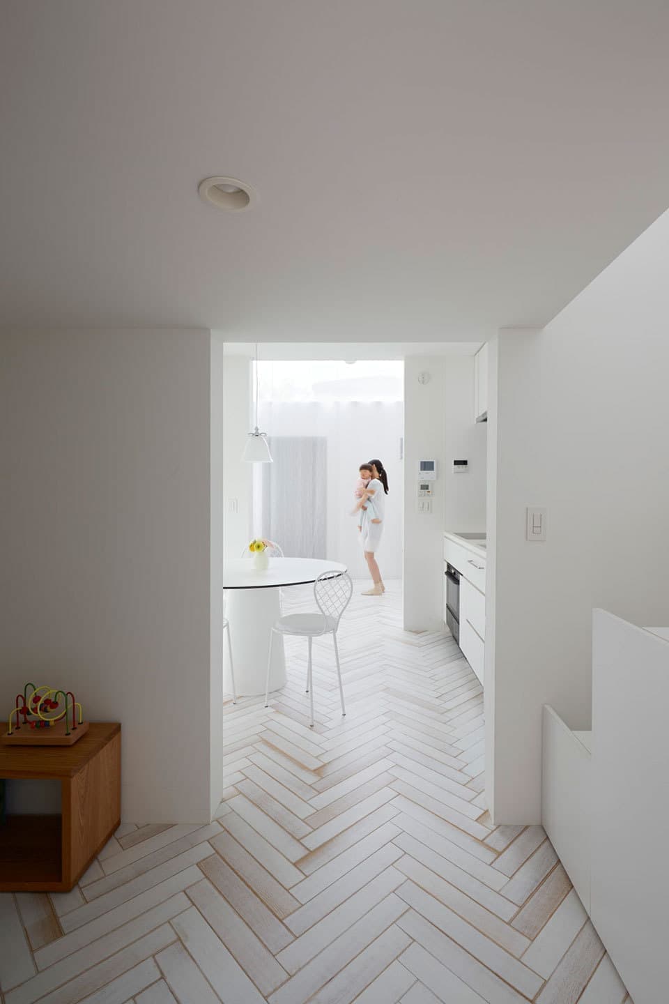 ヘリンボーンの床