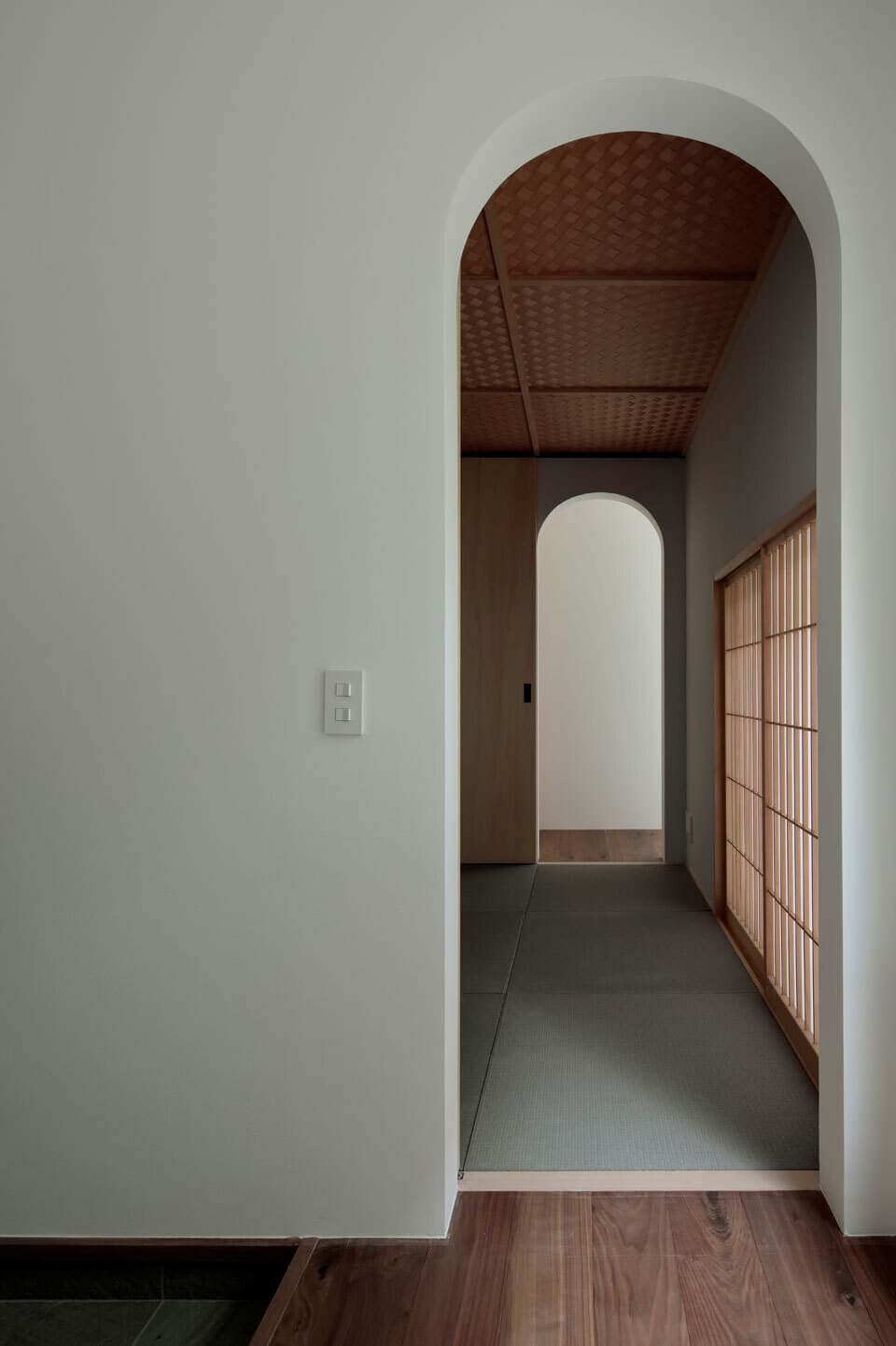 洗い出しの玄関